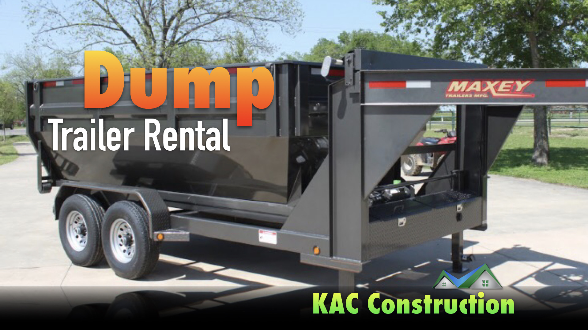 Dump Trailer Rental Service RI 🌤 KAC Construction (401)837-6730 - Only