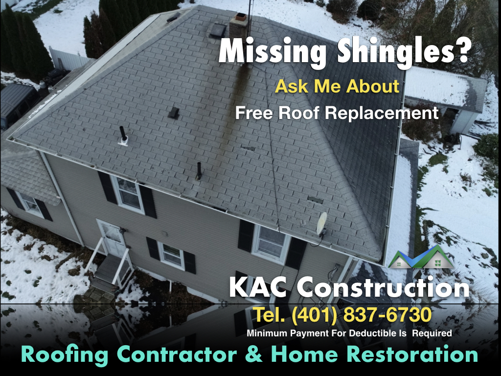 free roofing, free roof, free roof replacememt ri, ice dam removal ri